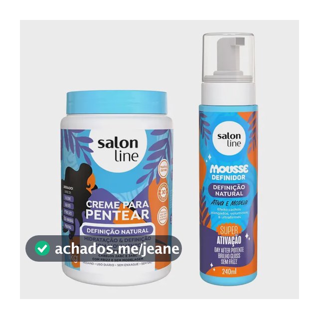 Kit Definição Natural Com Mousse E Creme Para Pentear
