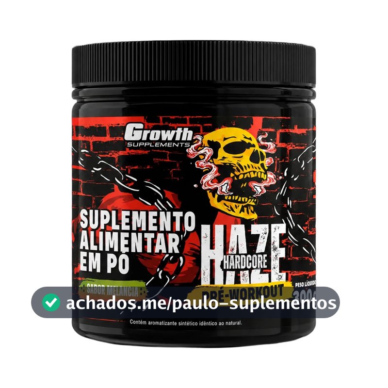 Pré-treino Haze Hardcore Pre-workout 300g Growth Supplements Melancia