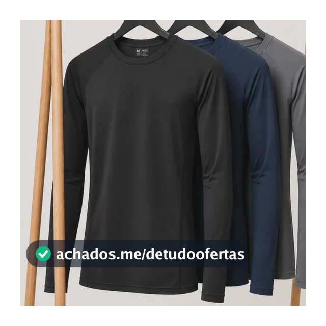 Kit 3 Blusa Masculina Térmica Uv Segunda Pele Compressão