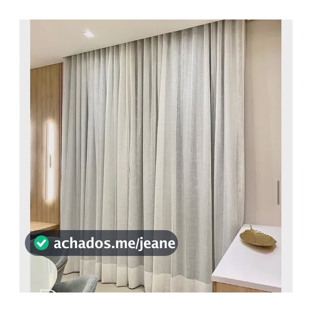 Cortina Trilho Duplo Gaze Linho C/ Blackout 100% 6m X 2,70m