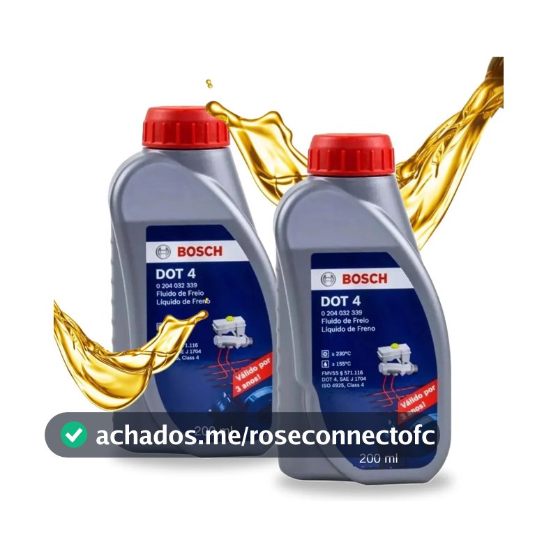 Kit 2 Fluídos De Freio Dot 4 P/ Carros E Motos Bosch