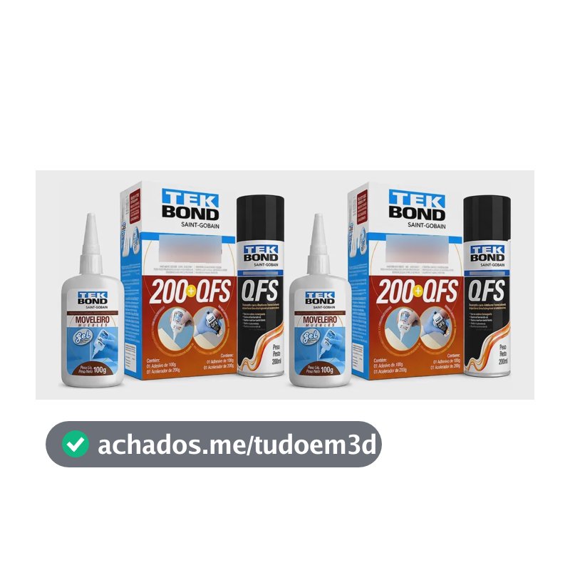 2 Kit Moveleiro Cola Instantânea Gel 200 100g + Qfs 200ml Transparente