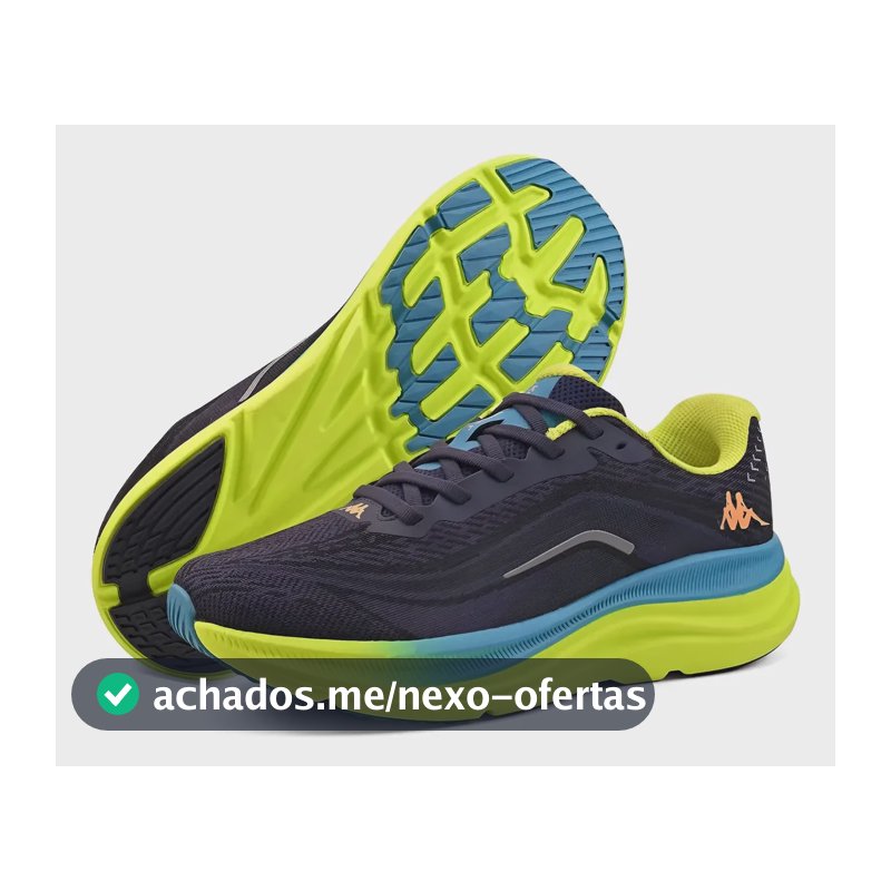 Tênis Kappa Kontroll 2.0 Masculino Feminino Corrida Academia Marinho-verde 43