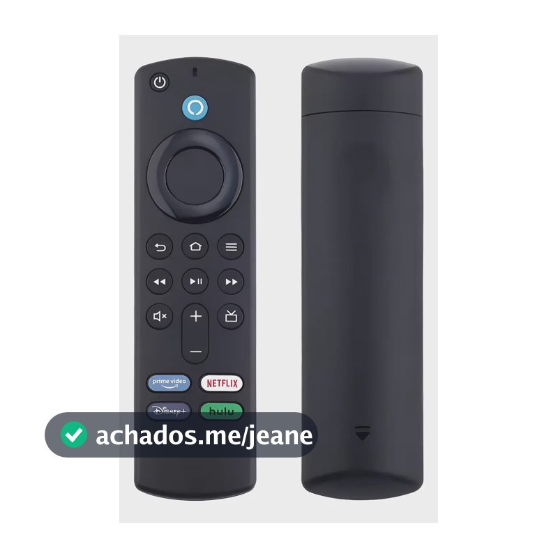 Controle Remoto Fire Stick Tv 4k Comando De Voz Alexa Amazon Preto