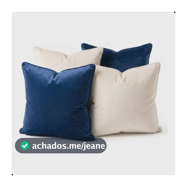 Conjunto 4 Capas Para Almofada 2 Beges + 2 Azul Marinho Suede 45x45 Aveludadas Macias Zíper Invisível Decorativas Para Sofá Sala Quarto