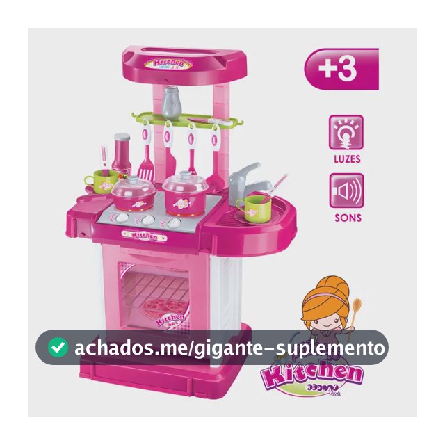 Cozinha De Brinquedo Infantil Completa Princess Replay Kids