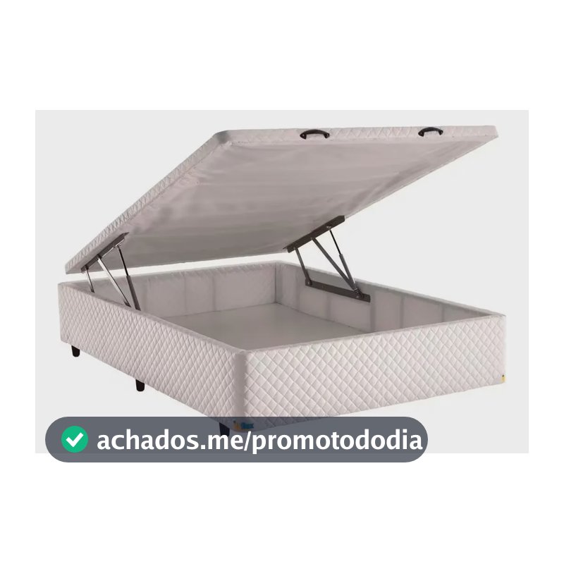 Base Box Para Colchão De Casal Com Baú Itaflex Branco