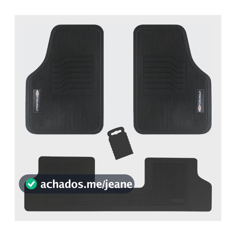 Jogo Tapete De Borracha Personalizado Chevrolet + Lixeira 3 Peças Corsa Classic 2000 A 2016