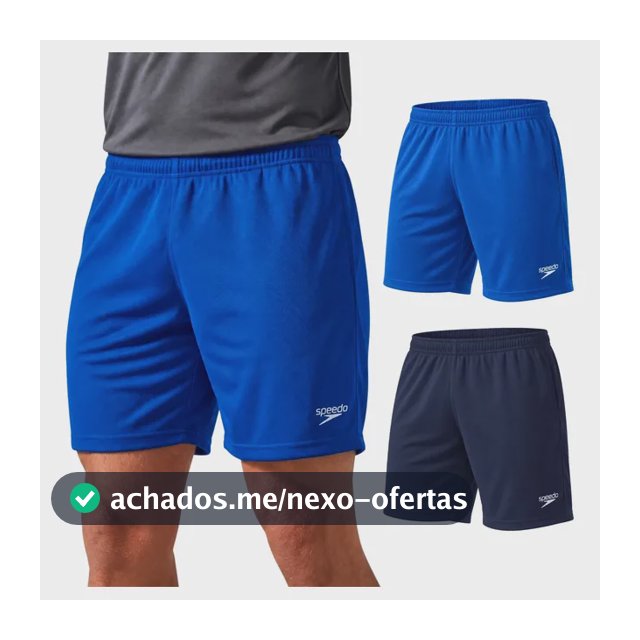 Kit 2 Bermudas Short Masculino Speedo Academia Corrida 1 Marinho - 1 Oceano M