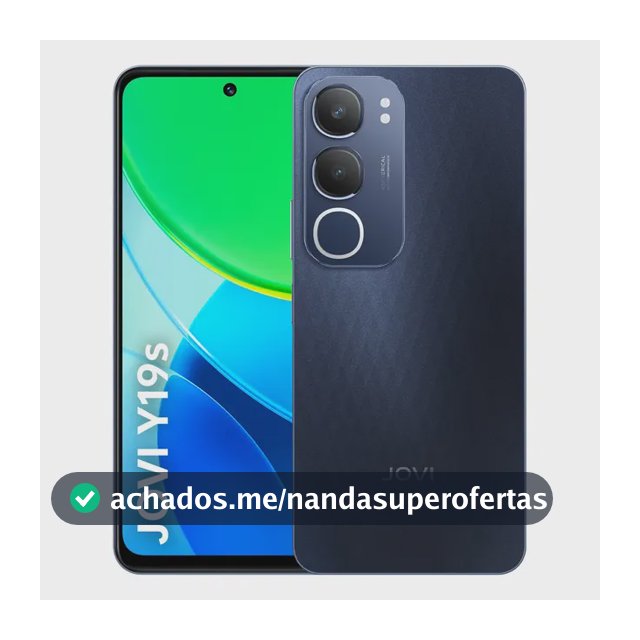 Smartphone Jovi Y19s 256gb, 4GB + 4GB RAM Expansível, Câmera 50mp, Bateria 5500mah, Carregamento 15w, Tela 90hz - Preto Safira