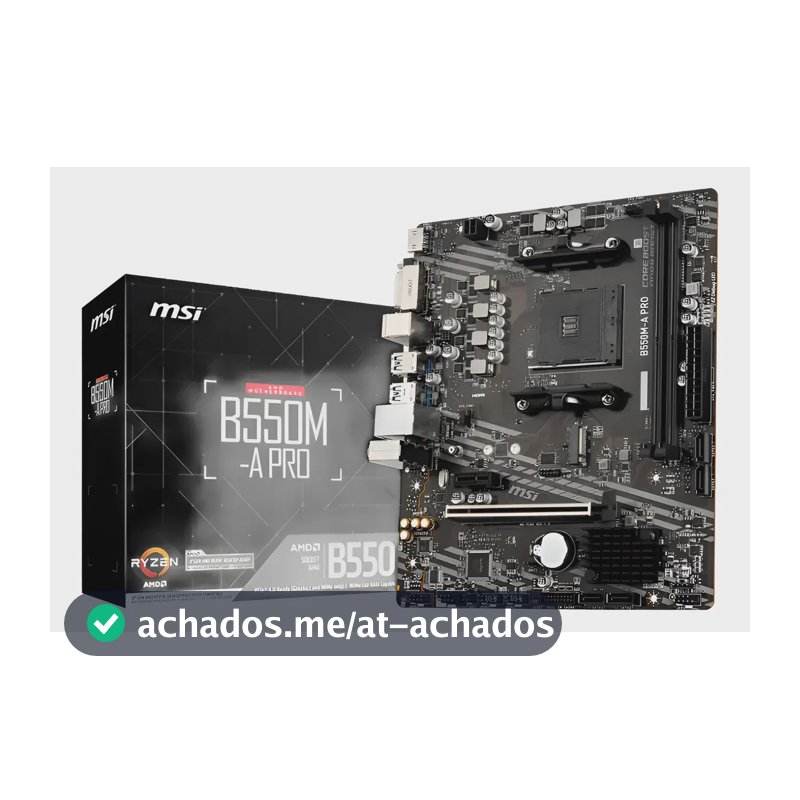 Placa Mãe Msi B550m-a Pro - Amd Ryzen Am4 - Ddr4 - Matx Preto