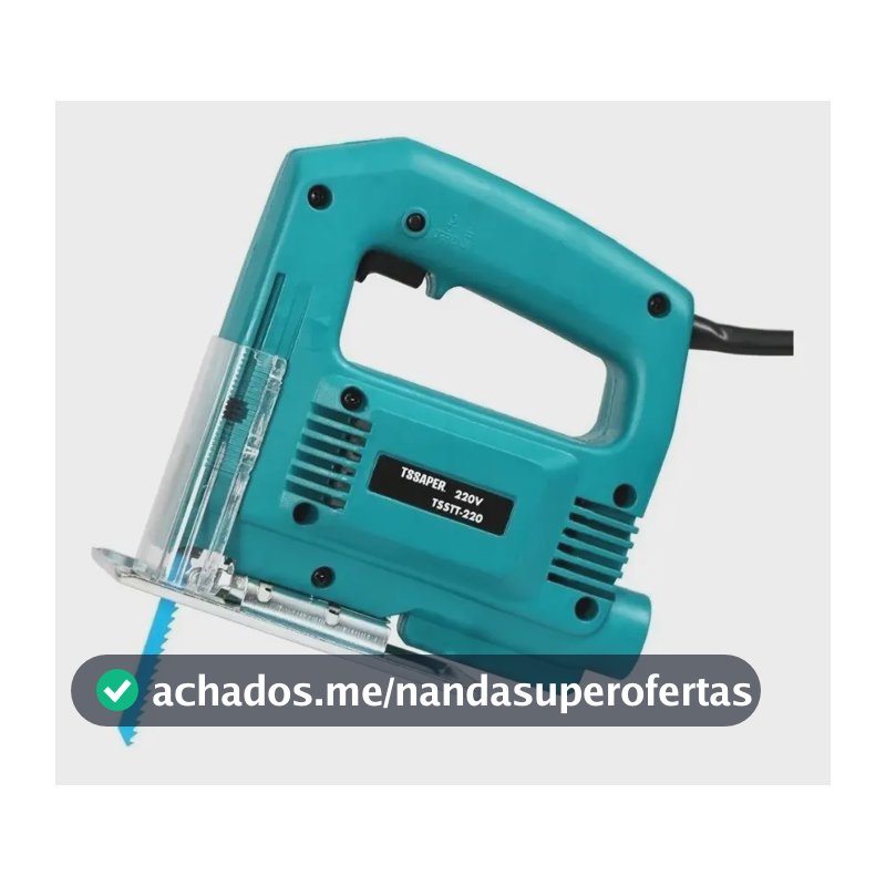 Serra Tico Tico 500w 3000rpm uso profissional base ajustável Tssaper MDF metal aço aluminio voltagem