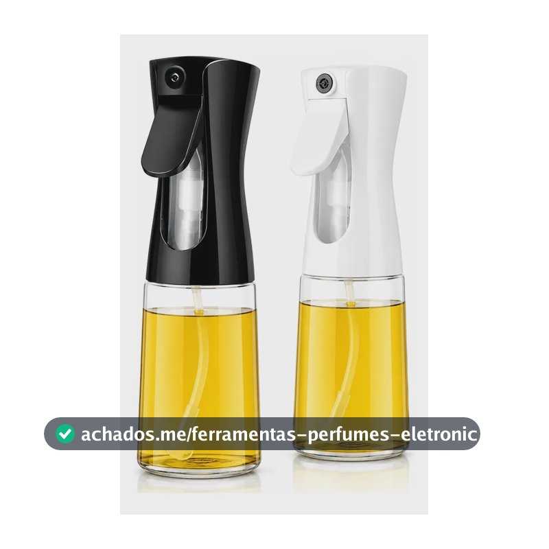 Kit 2 Spray De Cozinha Epsilon Eps-412 Borrifador Pulverizador De Óleo Azeite 200ml Preto