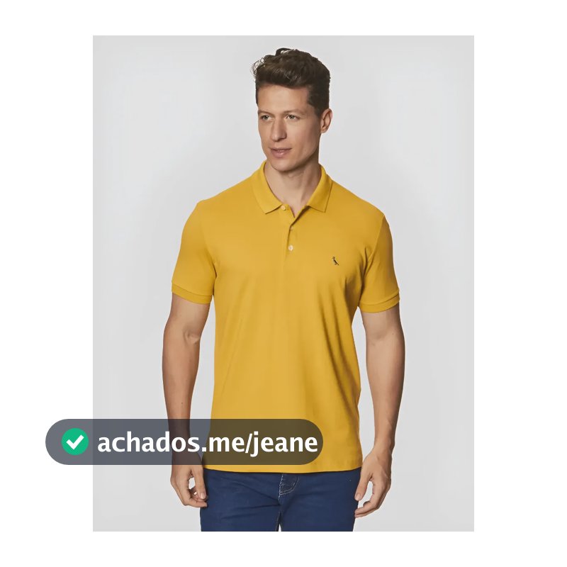 Camisa Reserva Masculino Polo Regular Essence Mostarda Liso Gg