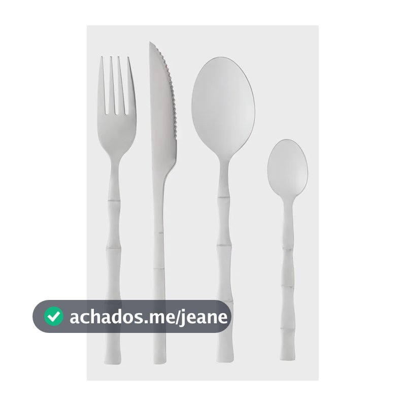 Faqueiro 16 Peças De Aço Inox Bambu Elegant - Lyor