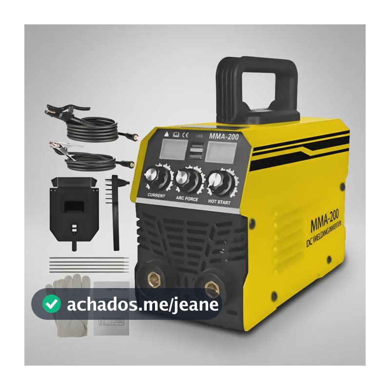 Máquina De Solda Inversora Mma-200 Bivolt Portátil + Brindes Mma-200 110v/220v