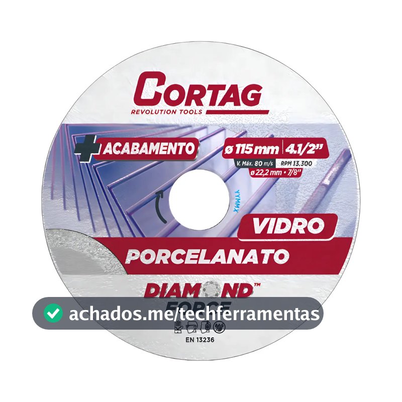 Disco Diamantado Porcelanato/vidro 115mm (62797) - Cortag Cor Prateado
