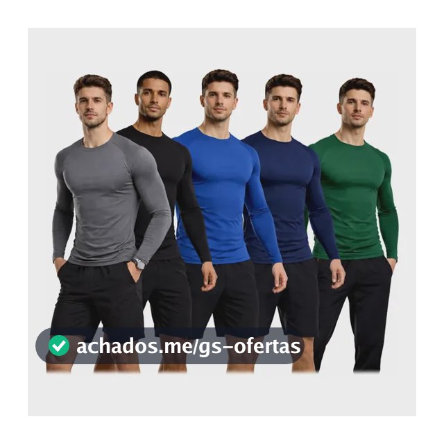 Kit 5 Camiseta Térmica Premium Segunda Pele Proteção Uv Dry