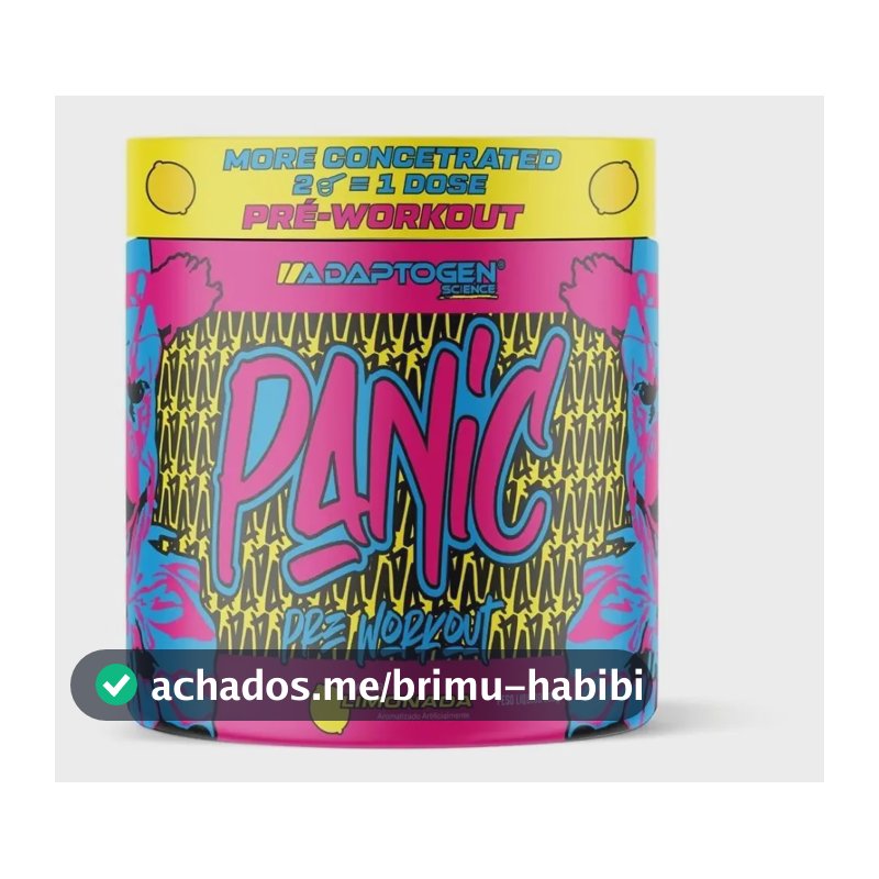 Pre Treino Panic 300g Adaptogen Sabor Limonada