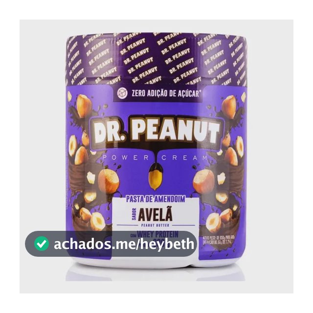 Suplemento em pasta Dr. Peanut Gourmet, Pasta de Amendoim Gorduras sabor Avelã x 600g