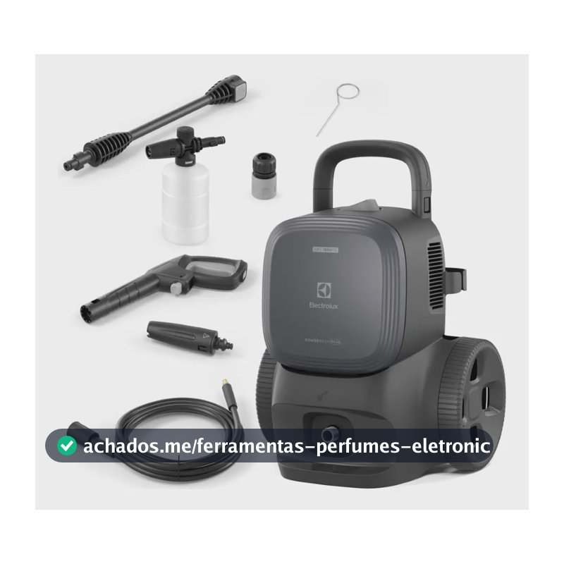 Lavadora de Alta Pressão Electrolux 1850PSI 1500W Potência com Canhão de Espuma PowerWash EWS1850P Preta Lava Jato Lava Car