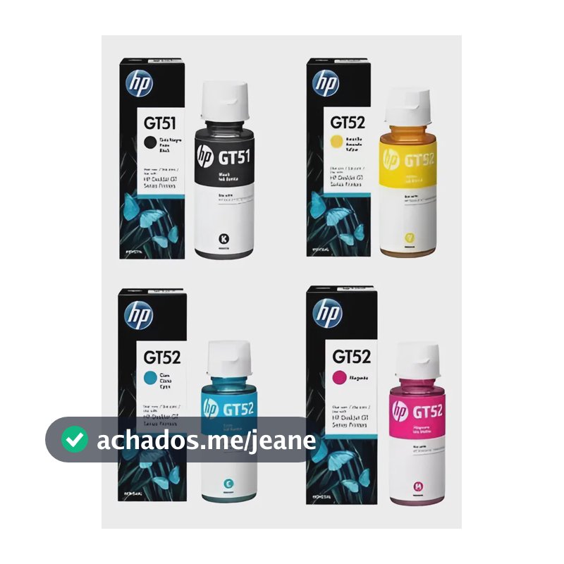 Hp Gt51 Gt52 Tintas Coloridas 4 Unidades 90 Ml Preto Azul Amarelo E Magenta