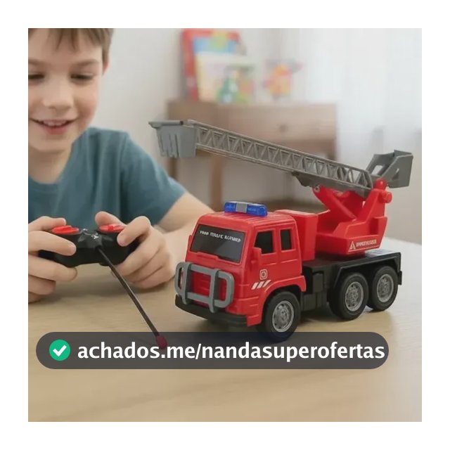 Caminhão De Bombeiros Vermelho Com Controle Remoto