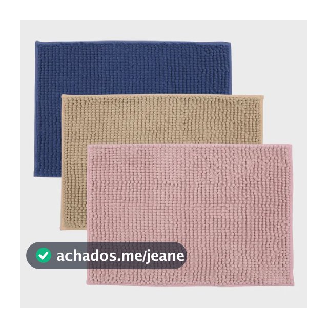 Kit 3 Tapetes De Banheiro Microfibra Bolinha Macio Seca Pés FLAR IMPORT
