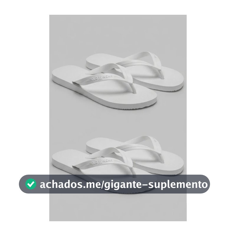 Kit 2 Chinelos Antiderrapantes Polo Wear Original Branco 43/44