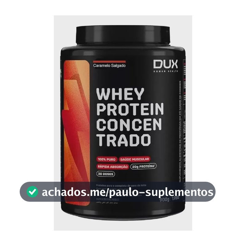 Whey Protein Concentrado Dux de Caramelo Salgado, 900g