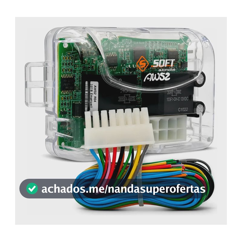 Módulo Vidro Elétrico Universal Soft AW52 com Antiesmagamento para 2 Portas