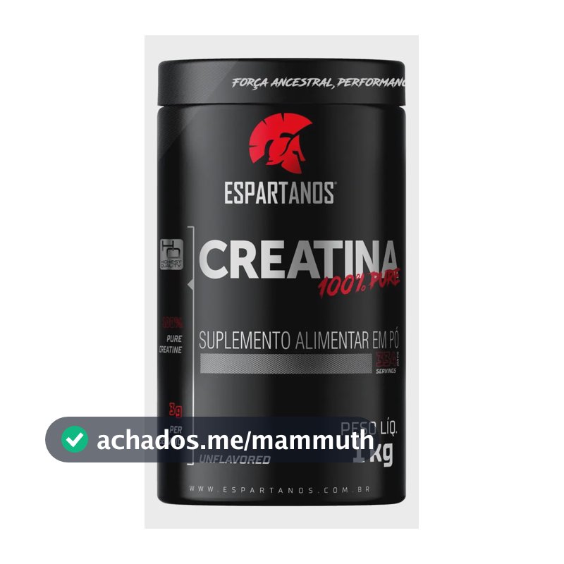 Creatina Espartanos em pó Sem sabor x 1kg