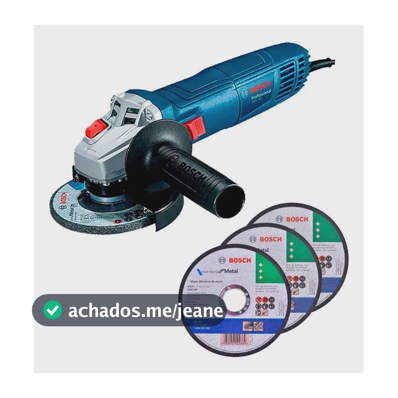 Esmerilhadeira Angular 4.1/2 Pol 700w Gws Com Discos Bosch