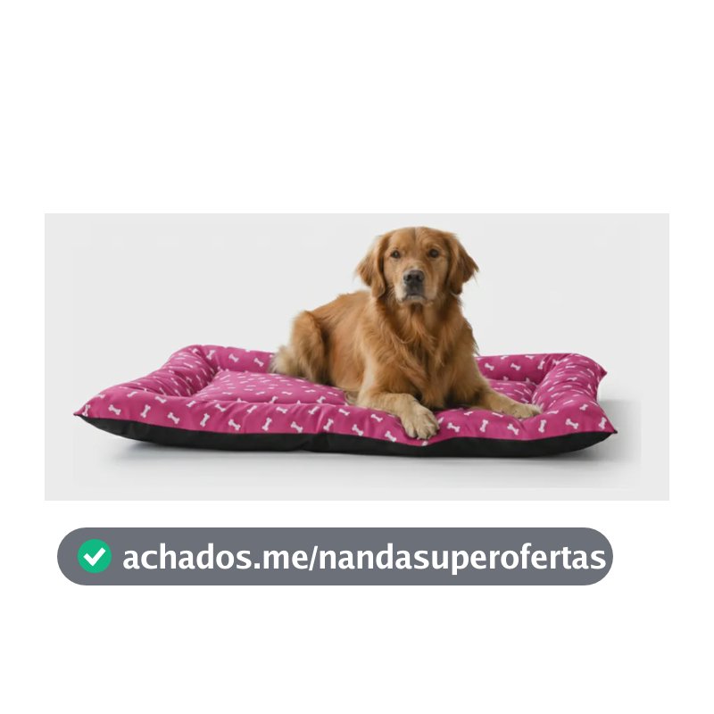 Cama Pet Impermeável Colchonete Premium 76x116 Colchao Gg Rosa