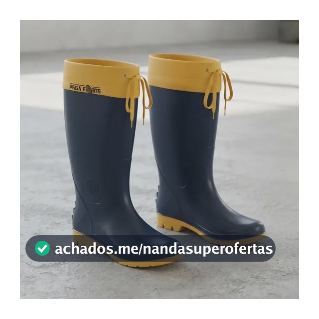 Bota Borracha Galocha Cano Longo Com Gola Pega Forte