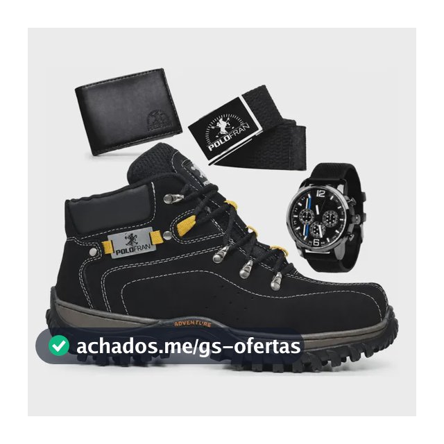 Bota Masculina Adventure Coturno Botina Com Brindes