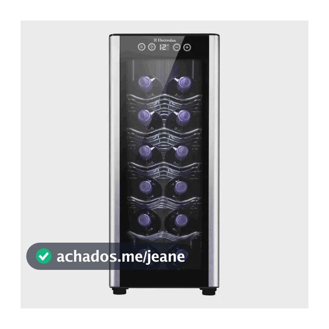 Adega De Vinho Climatizada Electrolux 12 Garrafas Uma Porta Acabamento Em Alumínio Acb12 Bivolt 127/220v