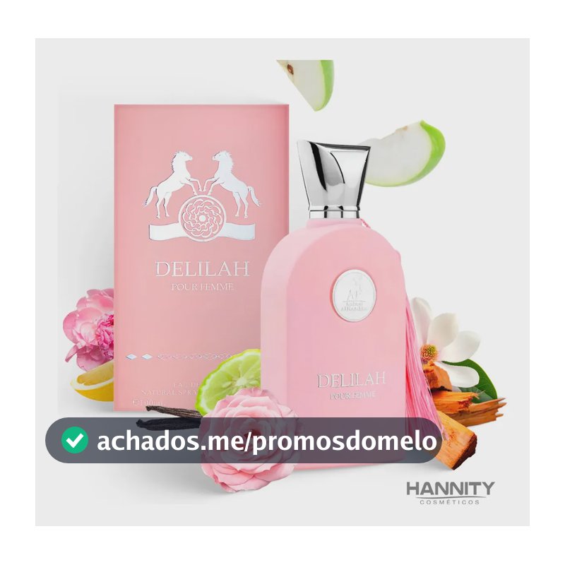 Perfume Delilah Árabe Maison Alhambra Pour Feminino 100ml Hannity Cosmeticos
