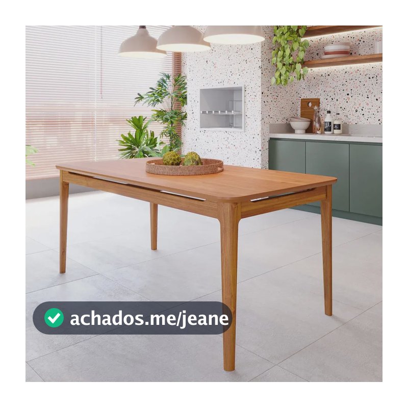 Mesa De Jantar 6 Lugares 180cm Miriti Cabecasa