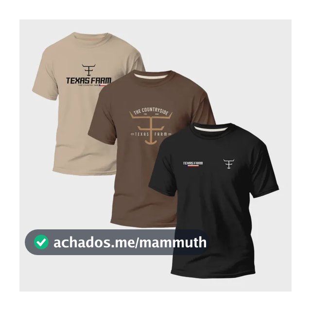 Kit 3 Camisas Tx.farm Masculina 100% Algodão