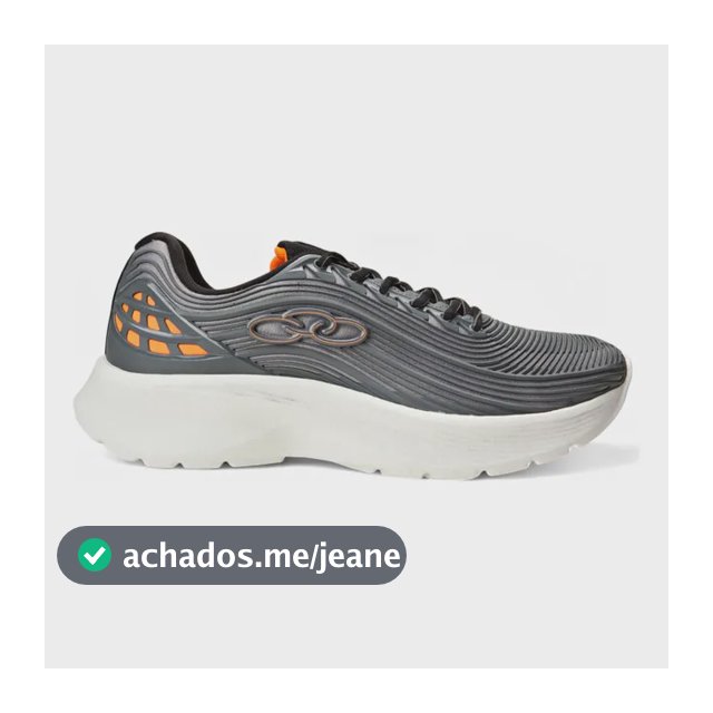 Tênis Esportivo Masculino Fluir Olympikus Chumbo Cinza Escuro Liso 39 Br