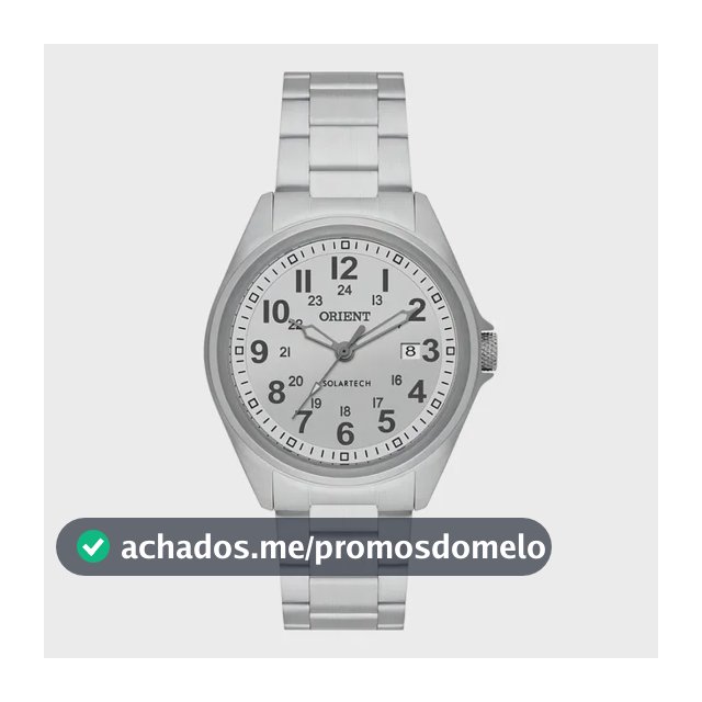 Relógio Orient Solartech Mbss1492 B2sx - Revendedor Correia Prateado Bisel Prateado Fundo Off White