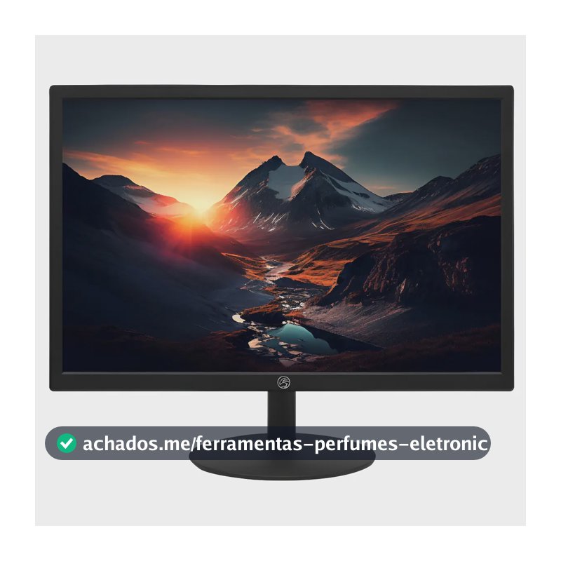 Monitor LED 19 Brazil PC BPC-19WE02-B 1440x900 com 60Hz e 5ms Furação Vesa HDMI e VGA cor Preto