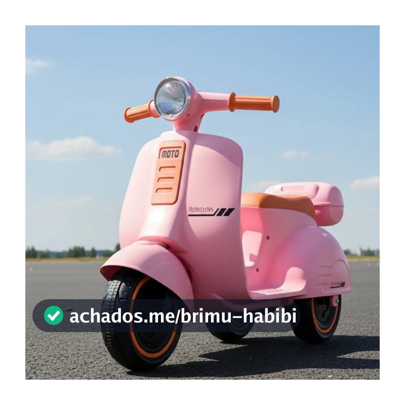 Mini Scooter Moto Elétrica Frente E Ré Bateria 6v Som E Luz Cor Rosa Voltagem Do Carregador 127/220v