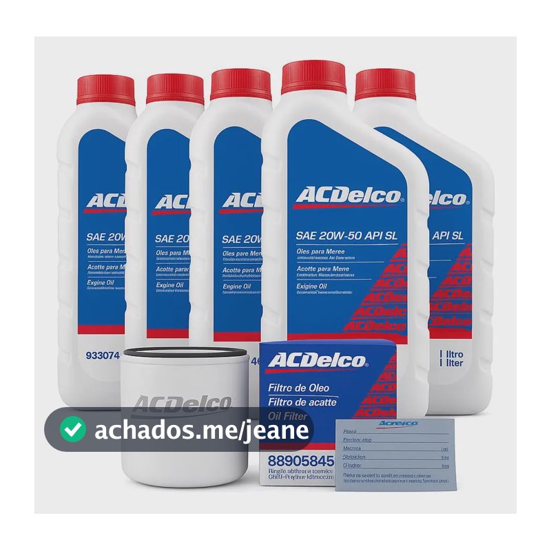 Kit Troca De Óleo 5l 20w50 Com Filtro Original Chevrolet