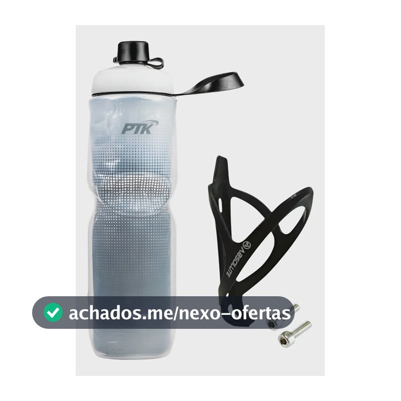 Garrafa Caramanhola Térmica P/ Bicicleta 700ml C/ Suporte Ab Cor Full Preto