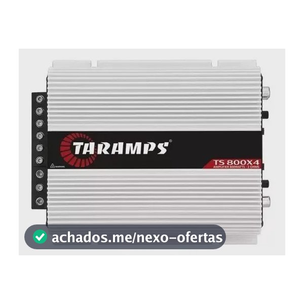 Modulo Taramps Ts 800 Rms Ts800x4 2 Ohms Amplificador 800w Entrada Rca E Fio T800 4 Canais Som Automotivo