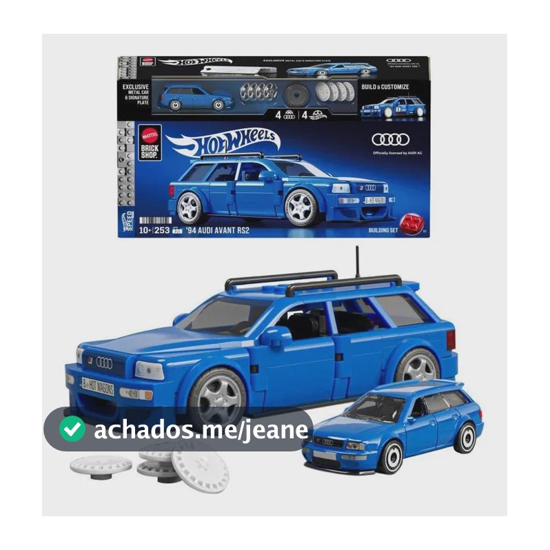 Veículo Mattel Brick Shop Speed Audi Avant Rs2 1994 Azul