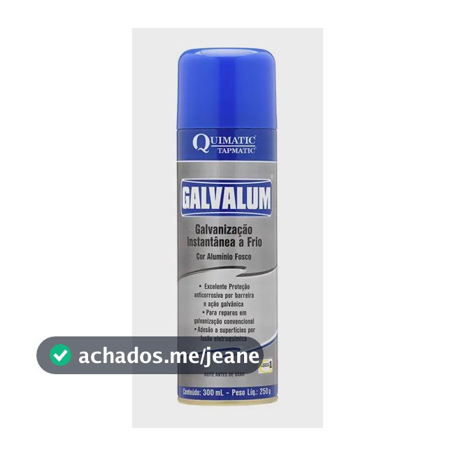 Galvanização A Frio Galvalum Spray 300ml - Quimatic Tapmat