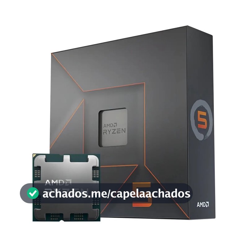 Processador AMD Ryzen 5 7600X, 4.7GHz (5.3GHz Max Turbo), AM5